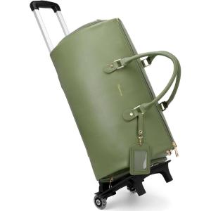 imageModoker Carry on Garment Bags for Travel Convertible Garment Duffel Bag with Shoulder Strap for Men Women 2 in 1 Hanging Suitcase Suit Travel Bags Glitter RedGreen