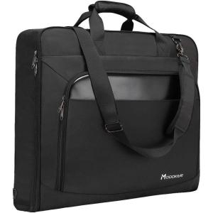 imageModoker Suit Luggage Garment Bag with Shoulder Strap Suit Carry on Bag Hanging Suitcase Garment Bags for Men Women Business TravelBlack