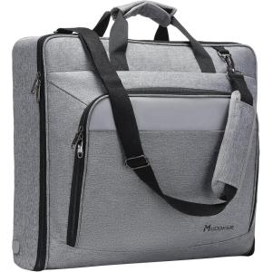 imageModoker Suit Luggage Garment Bag with Shoulder Strap Suit Carry on Bag Hanging Suitcase Garment Bags for Men Women Business TravelGrey