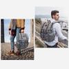 imageModoker Vintage Rucksack Backpack for Men Women 17 Inch Laptop Backpack  Travel or Work Bookbag Fits Computer ampamp Tablet Canvas Fashion Daypack with USB Charging Port in GreyGrey