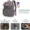 imageModoker Vintage Rucksack Backpack for Men Women 17 Inch Laptop Backpack  Travel or Work Bookbag Fits Computer ampamp Tablet Canvas Fashion Daypack with USB Charging Port in GreyGrey