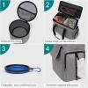 imageDog Travel Bag Airline Approved Pet Travel Bag with 2 Dog Treat Training Pouches for Weekend Pet Travel Supplies ampamp Accessories BlackAsh Grey