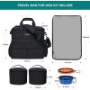 imageDog Travel Bag Airline Approved Pet Travel Bag with 2 Dog Treat Training Pouches for Weekend Pet Travel Supplies ampamp Accessories BlackBlack