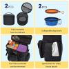 imageDog Travel Bag Airline Approved Pet Travel Bag with 2 Dog Treat Training Pouches for Weekend Pet Travel Supplies ampamp Accessories BlackBlack Charcoal