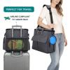imageDog Travel Bag Airline Approved Pet Travel Bag with 2 Dog Treat Training Pouches for Weekend Pet Travel Supplies ampamp Accessories BlackDark Gray