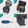 imageDog Travel Bag Airline Approved Pet Travel Bag with 2 Dog Treat Training Pouches for Weekend Pet Travel Supplies ampamp Accessories BlackDark Gray