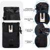 imageDog Travel Bag Airline Approved Pet Travel Bag with 2 Dog Treat Training Pouches for Weekend Pet Travel Supplies ampamp Accessories BlackSBlack