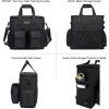 imageDog Travel Bag Airline Approved Pet Travel Bag with 2 Dog Treat Training Pouches for Weekend Pet Travel Supplies ampamp Accessories BlackSBlack