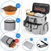 imageDog Travel Bag Airline Approved Pet Travel Bag with 2 Dog Treat Training Pouches for Weekend Pet Travel Supplies ampamp Accessories BlackSGrey