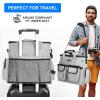 imageDog Travel Bag Airline Approved Pet Travel Bag with 2 Dog Treat Training Pouches for Weekend Pet Travel Supplies ampamp Accessories BlackSGrey