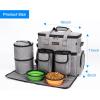 imageDog Travel Bag Airline Approved Pet Travel Bag with 2 Dog Treat Training Pouches for Weekend Pet Travel Supplies ampamp Accessories BlackSGrey