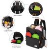 imageModoker Dog Travel Bag  Airline Approved Backpack for Pet Accessories Organizer Tote Weekend Bag with 2 Dog Food Containers 2 Collapsible Bowls 1 Pet Mat BlackBlack