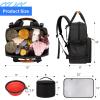 imageModoker Dog Travel Bag  Airline Approved Backpack for Pet Accessories Organizer Tote Weekend Bag with 2 Dog Food Containers 2 Collapsible Bowls 1 Pet Mat BlackBlack
