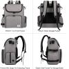 imageModoker Dog Travel Bag Backpack Airline Approved Pet Accessories Organizer for Dog and Cat with Shoulder Strap 2 Dog Food Storage Containers 2 Collapsible Dog Bowls1 Pet Mat GreyGrey