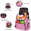 imageModoker Dog Travel Bag Backpack Airline Approved Pet Accessories Organizer for Dog and Cat with Shoulder Strap 2 Dog Food Storage Containers 2 Collapsible Dog Bowls1 Pet Mat GreyPink