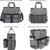 imageModoker Dog Travel Bag Backpack Airline Approved Pet Accessories Organizer for Dog and Cat with Shoulder Strap 2 Dog Food Storage Containers 2 Collapsible Dog Bowls1 Pet Mat GreyCharcoal Grey