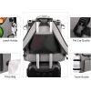 imageModoker Dog Travel Bag Backpack Airline Approved Pet Accessories Organizer for Dog and Cat with Shoulder Strap 2 Dog Food Storage Containers 2 Collapsible Dog Bowls1 Pet Mat GreyGrey