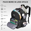 image:imageModoker 189 Inch Travel Backpack for Men Computer Backpack with USB Charging Port Laptop Backpacks for Traveling on Airline Carry on Work Backpack Heavy Duty BackpackBlack