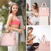 image:imageModoker Carry on Tote Bags for Airplanes Travel Duffel Bags for Women Overnight Tote Bags with Trolley Sleeve Personal Item Bag for Air Travel Weekender Gym Bags for WomenPink
