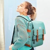 image:imageModoker Vintage Women Laptop Backpack Bookbag for Women Travel Backpack with USB Charging Port Fashion Rucksack Backpack Fits 156 Inch Notebook PurpleClassic Green