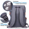 image:imageModoker Vintage Women Laptop Backpack Bookbag for Women Travel Backpack with USB Charging Port Fashion Rucksack Backpack Fits 156 Inch Notebook PurpleClassic Grey