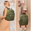 image:imageModoker Vintage Women Laptop Backpack Bookbag for Women Travel Backpack with USB Charging Port Fashion Rucksack Backpack Fits 156 Inch Notebook PurpleQuilted Olive