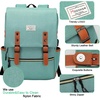 image:imageModoker Vintage Women Laptop Backpack Bookbag for Women Travel Backpack with USB Charging Port Fashion Rucksack Backpack Fits 156 Inch Notebook PurpleClassic Green