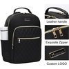 image:imageModoker Vintage Women Laptop Backpack Bookbag for Women Travel Backpack with USB Charging Port Fashion Rucksack Backpack Fits 156 Inch Notebook PurpleQuilted Black