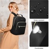 image:imageModoker Vintage Women Laptop Backpack Bookbag for Women Travel Backpack with USB Charging Port Fashion Rucksack Backpack Fits 156 Inch Notebook PurpleQuilted Black