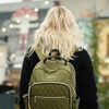 image:imageModoker Vintage Women Laptop Backpack Bookbag for Women Travel Backpack with USB Charging Port Fashion Rucksack Backpack Fits 156 Inch Notebook PurpleQuilted Olive
