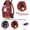 image:imageModoker Vintage Women Laptop Backpack Bookbag for Women Travel Backpack with USB Charging Port Fashion Rucksack Backpack Fits 156 Inch Notebook PurpleRed