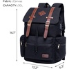 image:imageModoker Vintage Women Laptop Backpack Bookbag for Women Travel Backpack with USB Charging Port Fashion Rucksack Backpack Fits 156 Inch Notebook PurpleRetro Black