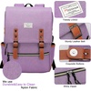 image:imageModoker Vintage Women Laptop Backpack Bookbag for Women Travel Backpack with USB Charging Port Fashion Rucksack Backpack Fits 156 Inch Notebook PurpleClassic Purple