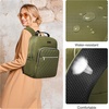 image:imageModoker Vintage Women Laptop Backpack Bookbag for Women Travel Backpack with USB Charging Port Fashion Rucksack Backpack Fits 156 Inch Notebook PurpleQuilted Olive