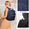 image:imageModoker Vintage Women Laptop Backpack Bookbag for Women Travel Backpack with USB Charging Port Fashion Rucksack Backpack Fits 156 Inch Notebook PurpleQuilted Blue
