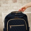 image:imageModoker Vintage Women Laptop Backpack Bookbag for Women Travel Backpack with USB Charging Port Fashion Rucksack Backpack Fits 156 Inch Notebook PurpleQuilted Black