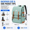 image:imageModoker Vintage Women Laptop Backpack Bookbag for Women Travel Backpack with USB Charging Port Fashion Rucksack Backpack Fits 156 Inch Notebook PurpleClassic Green