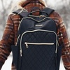 image:imageModoker Vintage Women Laptop Backpack Bookbag for Women Travel Backpack with USB Charging Port Fashion Rucksack Backpack Fits 156 Inch Notebook PurpleQuilted Black