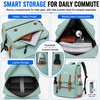 image:imageModoker Vintage Women Laptop Backpack Bookbag for Women Travel Backpack with USB Charging Port Fashion Rucksack Backpack Fits 156 Inch Notebook PurpleClassic Green