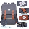 image:imageModoker Vintage Women Laptop Backpack Bookbag for Women Travel Backpack with USB Charging Port Fashion Rucksack Backpack Fits 156 Inch Notebook PurpleClassic Grey
