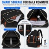 image:imageModoker Vintage Women Laptop Backpack Bookbag for Women Travel Backpack with USB Charging Port Fashion Rucksack Backpack Fits 156 Inch Notebook PurpleClassic Black