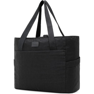 image:imageModoker Carry on Tote Bags for Airplanes Travel Duffel Bags for Women Overnight Tote Bags with Trolley Sleeve Personal Item Bag for Air Travel Weekender Gym Bags for WomenBlack