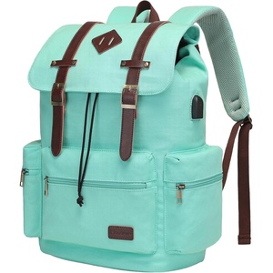 image:imageModoker Vintage Women Laptop Backpack Bookbag for Women Travel Backpack with USB Charging Port Fashion Rucksack Backpack Fits 156 Inch Notebook PurpleRetro Green